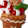 Intratuin kerst ornament Ingvar sok bruin 7,6 x 4,4 x 13,5 cm
