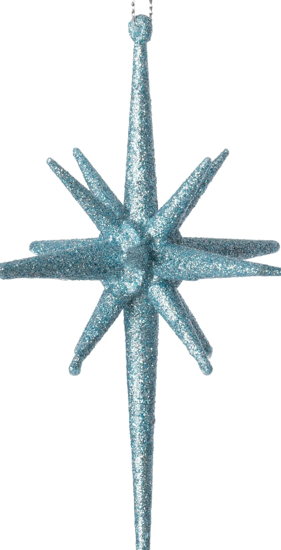 Intratuin kerst ornament Jara ster lichtblauw D 9,5 H 14 cm