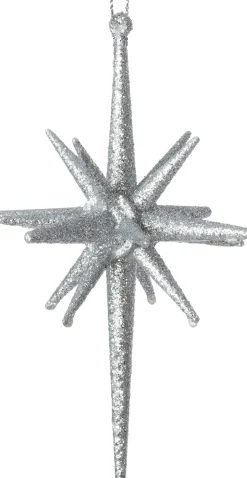 Intratuin kerst ornament Jara ster zilver D 9,5 H 14 cm