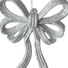 Intratuin kerst ornament Julia strik zilver 11 x 2 x 13 cm