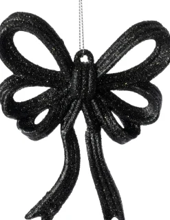 Intratuin kerst ornament Julia strik zwart 11 x 2 x 13 cm