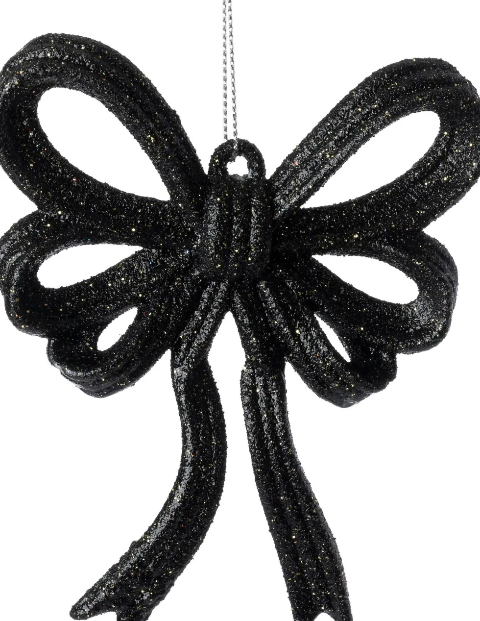Intratuin kerst ornament Julia strik zwart 11 x 2 x 13 cm
