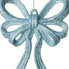 Intratuin kerst ornament Julia strik lichtblauw 11 x 2 x 13 cm