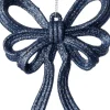 Intratuin kerst ornament Julia strik donkerblauw 11 x 2 x 13 cm