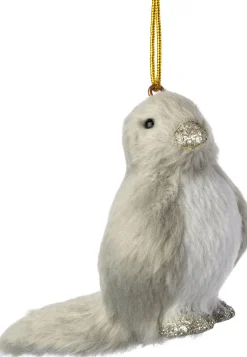 Intratuin kerst ornament Jurda vogel grijs 8 x 4 x 6 cm
