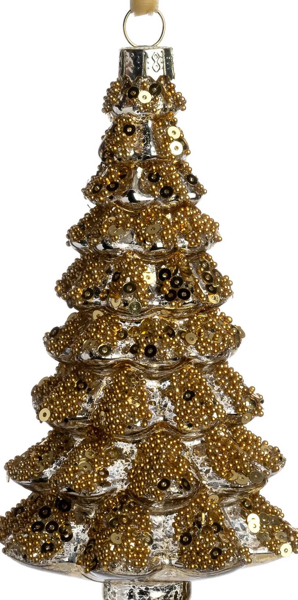 Intratuin kerst ornament kerstboom Cotgrave goud / zilver 7 x 7 x 12 cm