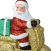 Intratuin kerst ornament kerstman scooter goud / rood / wit 9,6 x 3,8 x 11 cm