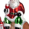 Intratuin kerst ornament kerstman wijnglas 7,7 x 8,3 x 14,2 cm