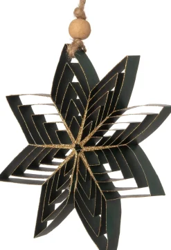Intratuin kerst ornament kerstster Florian groen / goud D 15 cm