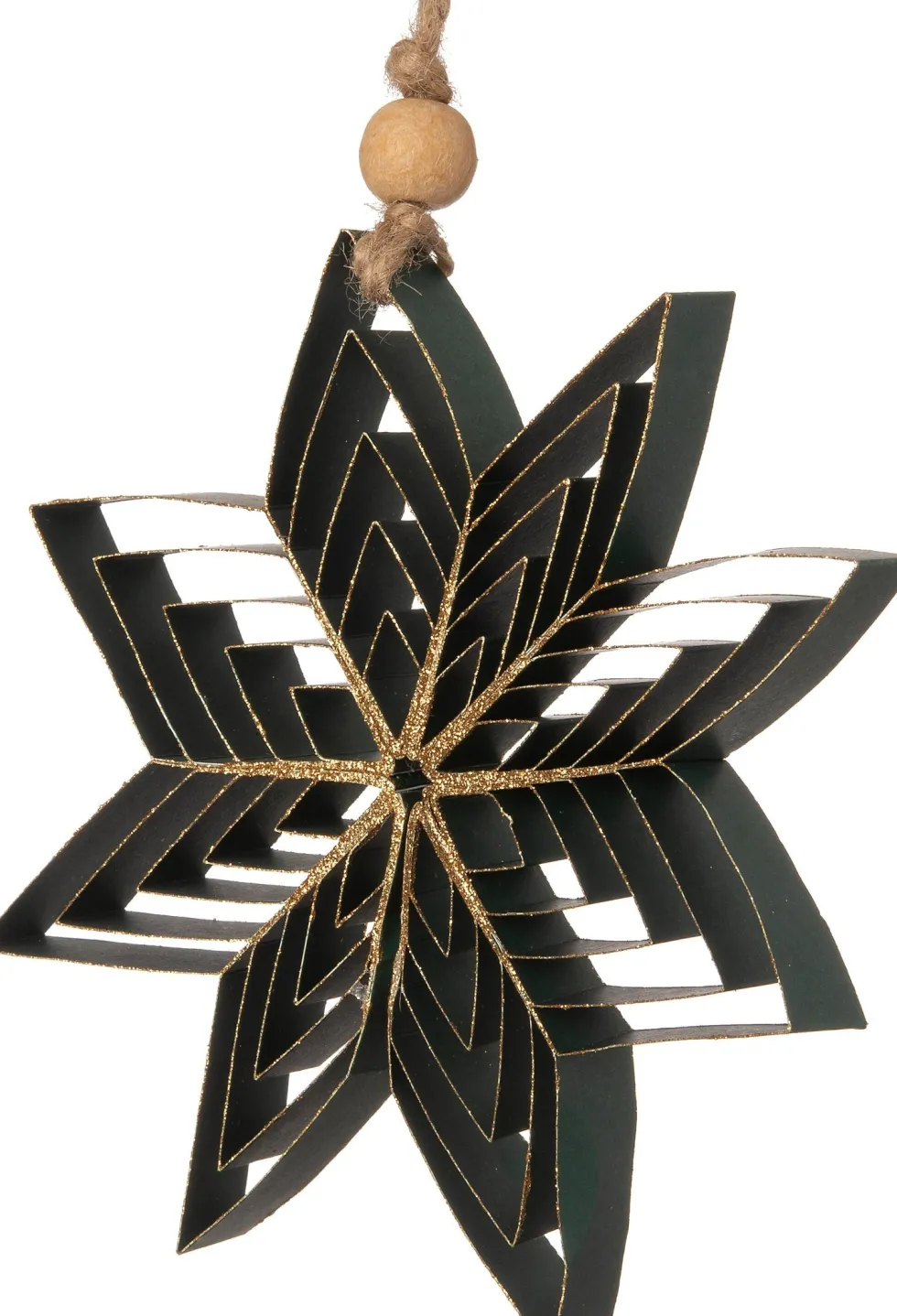 Intratuin kerst ornament kerstster Florian groen / goud D 15 cm