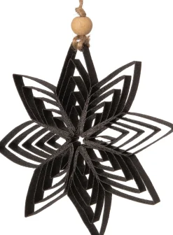 Intratuin kerst ornament kerstster Florian zwart D 10 cm