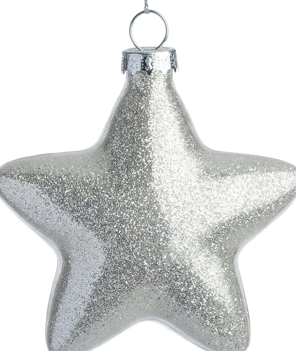Intratuin kerst ornament Kerni ster wit 8 x 3,5 x 8 cm
