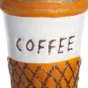 Intratuin kerst ornament koffie oranje / wit D 5 H 9 cm