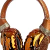 Intratuin kerst ornament koptelefoon oranje 8,4 x 5,8 x 10,1 cm