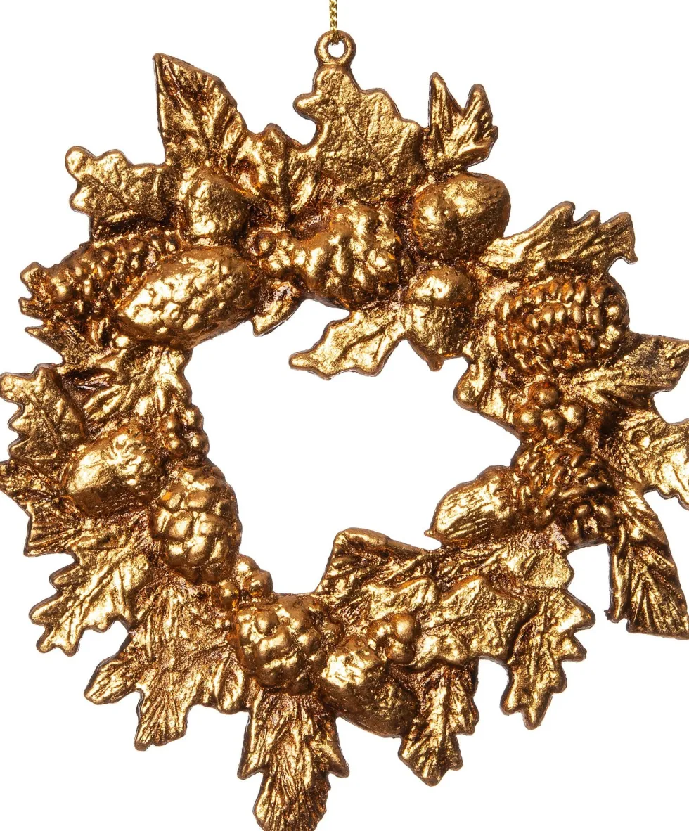 Intratuin kerst ornament krans goud 13,1 x 0,8 x 12,2 cm