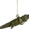 Intratuin kerst ornament krokodil groen 15 x 8,5 x 2,5 cm