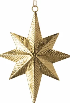 Intratuin kerst ornament Kvar ster goud 10 x 16 x 1,5 cm