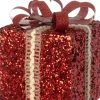 Intratuin kerst ornament Lahja cadeau rood glitter 6 x 6 x 8,5 cm