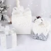 Intratuin kerst ornament Lahja cadeau wit sneeuw 8 x 8 x 12 cm
