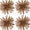 Intratuin kerst ornament Leoben karamel D 10 cm 4 stuks