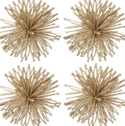 Intratuin kerst ornament Leoben wit D 10 cm 4 stuks