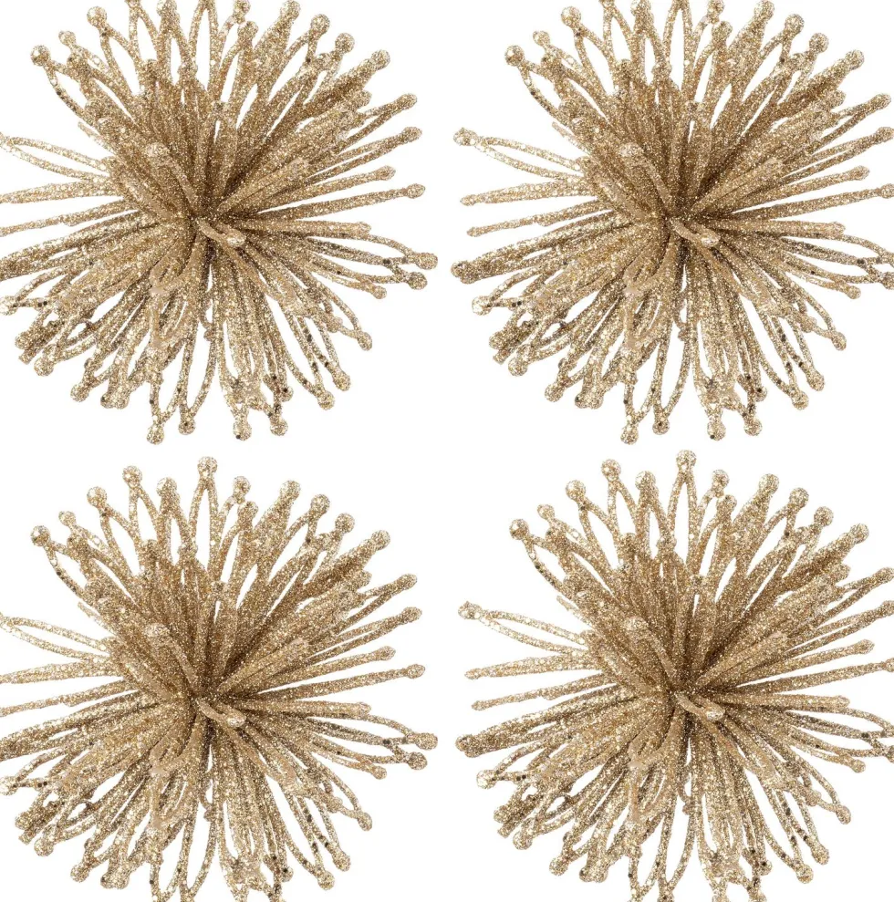Intratuin kerst ornament Leoben wit D 10 cm 4 stuks