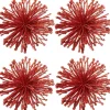 Intratuin kerst ornament Leoben rood D 10 cm 4 stuks