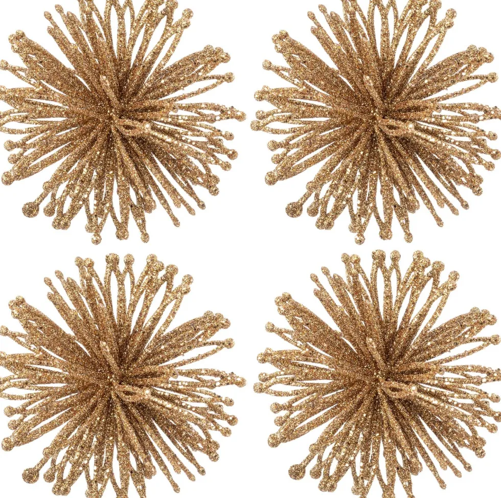 Intratuin kerst ornament Leoben goud D 10 cm 4 stuks