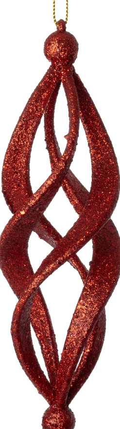 Intratuin kerst ornament Linde pegel rood D 5 H 16 cm