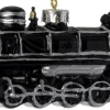 Intratuin kerst ornament locomotief zwart 12,5 x 3,1 x 4,6 cm