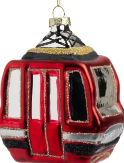 Intratuin kerst ornament Lonna gondel rood 8 x 5 x 10 cm