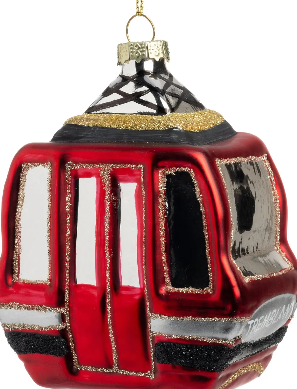 Intratuin kerst ornament Lonna gondel rood 8 x 5 x 10 cm