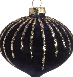 Intratuin kerst ornament Loriana ui blauw 8 x 8 x 8,5 cm