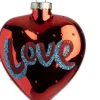 Intratuin kerst ornament Love hart rood 7,7 x 4,1 x 9,1 cm