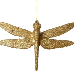 Intratuin kerst ornament Luna libelle goud 14 x 0,3 x 9 cm