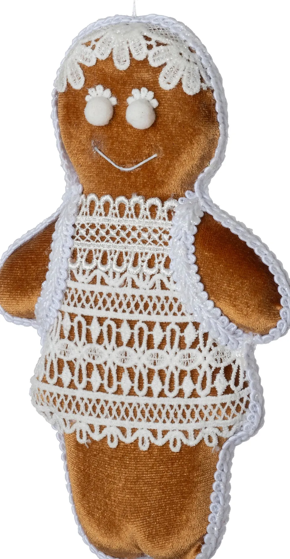 Intratuin kerst ornament Maglia gembermeisje bruin 13 x 2,5 x 20 cm