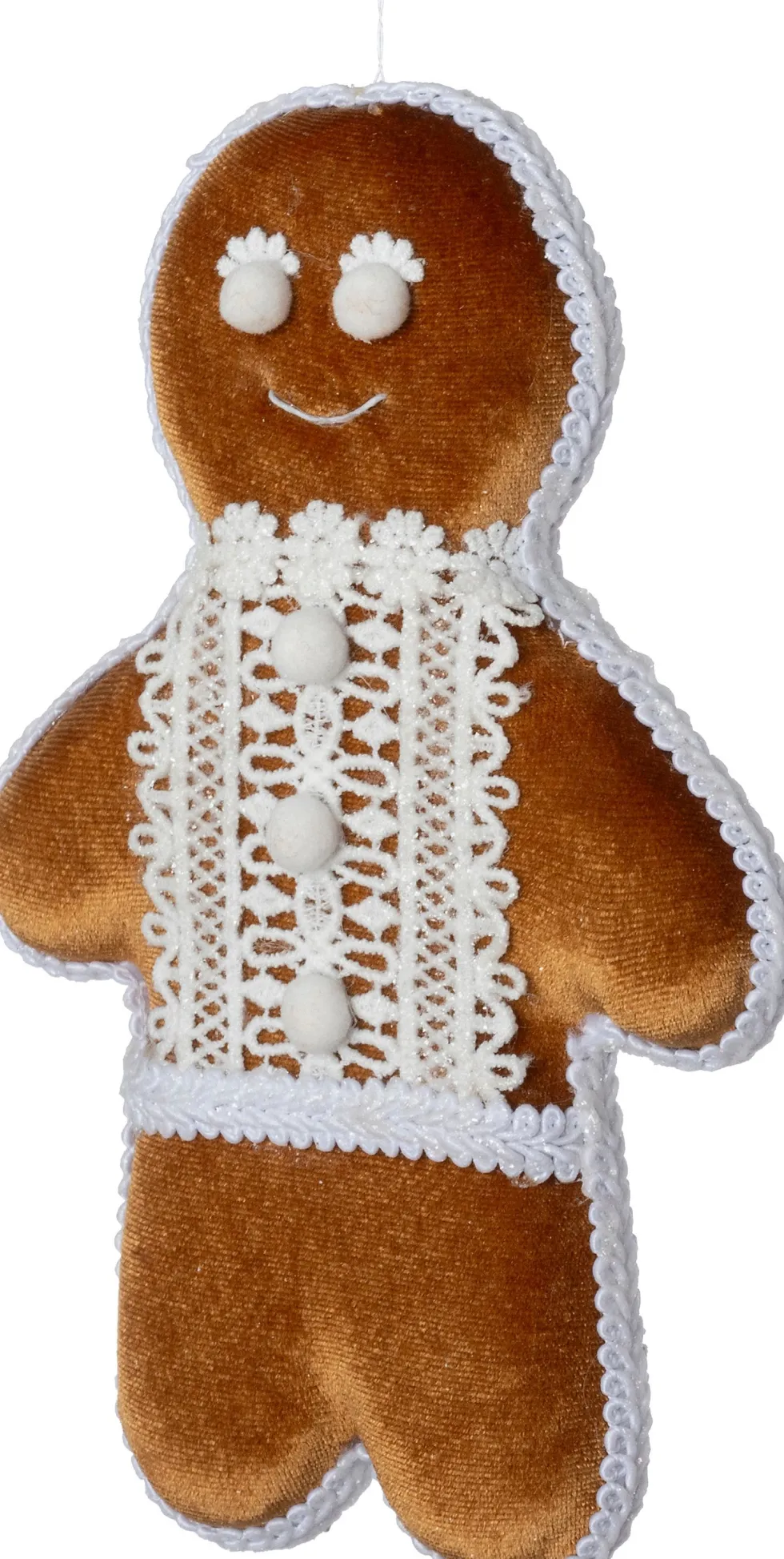 Intratuin kerst ornament Maglia gemberjongen bruin 13 x 2,5 x 20 cm