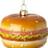 Intratuin kerst ornament Mats hamburger bruin 7,5 x 7,5 x 7 cm