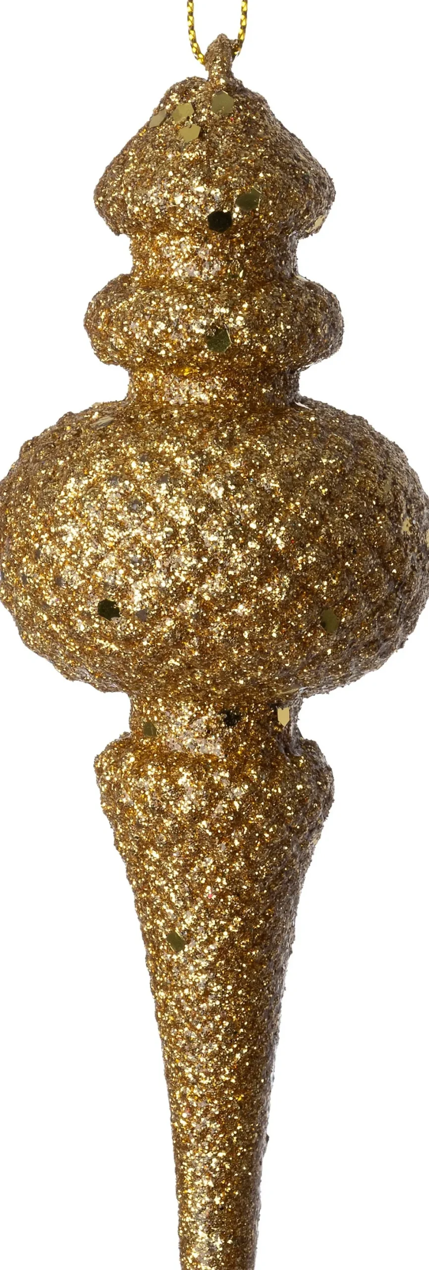 Intratuin kerst ornament Mila pegel goud D 5 H 14 cm