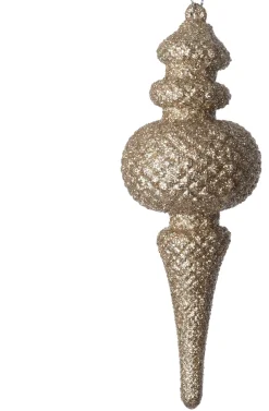 Intratuin kerst ornament Mila pegel beige D 5 H 14 cm
