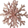 Intratuin kerst ornament Milou sneeuwvlok roze D 11 H 12 cm
