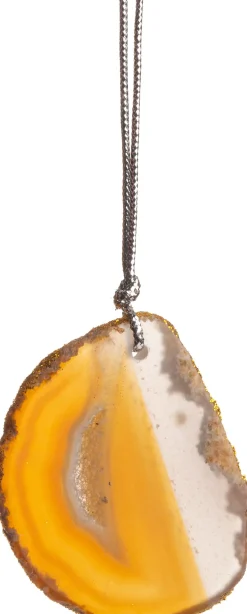 Intratuin kerst ornament Milly oranje 8 x 5 cm
