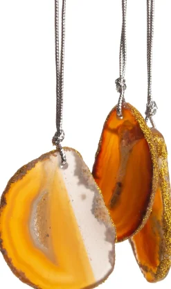 Intratuin kerst ornament Milly oranje 8 x 5 cm