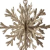 Intratuin kerst ornament Milou sneeuwvlok beige D 11 H 12 cm