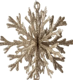 Intratuin kerst ornament Milou sneeuwvlok beige D 11 H 12 cm