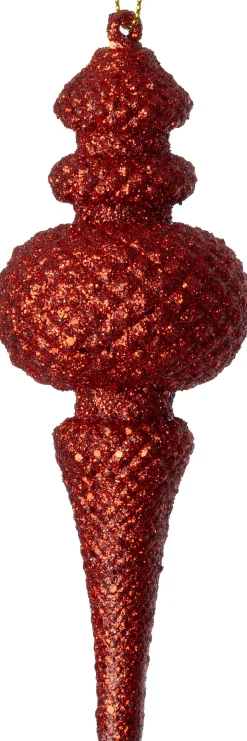 Intratuin kerst ornament Mila pegel rood D 5 H 14 cm