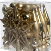 Intratuin kerst ornament mix Troy goud D 3-20 cm 50-delig