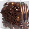Intratuin kerst ornament mix Troy bruin D 3-20 cm 50-delig