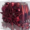 Intratuin kerst ornament mix Troy bordeaux D 3-20 cm 50-delig