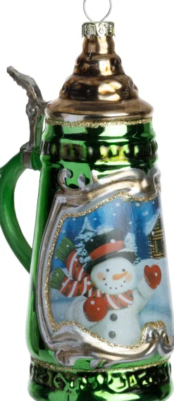 Intratuin kerst ornament Munchen bierpul groen 5,7 x 7 x 12,8 cm